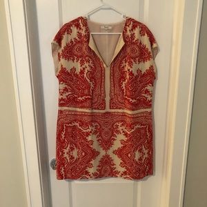 Madewell bandanna print tunic dress (L)
